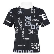 GreenQueen 女款 Lux Golf 高領兔子字母短袖內搭T恤 GQ25M306W