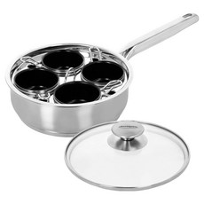 demeyere 電磁爐 Resto 3 新款低身單柄鍋 + 水波蛋鍋組