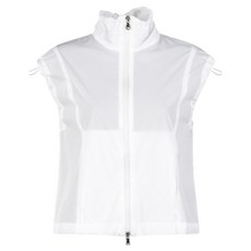 luxgolf 女款高領抽繩沖孔拼接拉鍊背心 LB25M512W