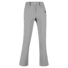 miwoo golf 女款 Lux Golf 羅紋腰帶泡泡紗細格紋微喇叭高爾夫褲 MW25M228W