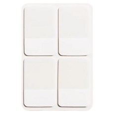 시크리치 인덱스 스티커 투명 메모지 흰색, 1개, 80개입