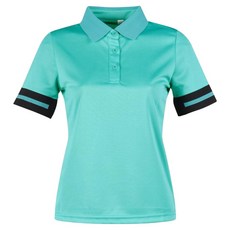 luxgolf 女款撞色寬版羅紋袖口翻領短袖T恤 LB25M620W