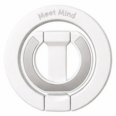 Meet Mind 雙軸雙磁吸Z型鋅合金手機指環支架, 白色, 1個
