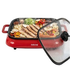 Kitchen-Art Lafal 鑽石塗層 雙加熱線 矽膠手柄 可分離式 方形 宴會煎鍋