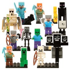 LEGO XINH 我的世界 相容積木迷你公仔 8件組 系列 01, 1套