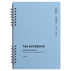 아이코닉 컴팩트 A5 라인노트 스프링 유선 공책, 3 플래시드블루, 1개