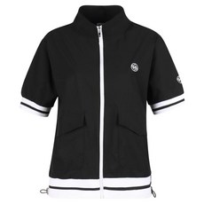 luxgolf 女款線條撞色羅紋拉鍊短袖夾克 JB25M804W