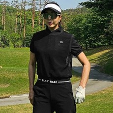 럭스골프 여성용 라운드넥 메쉬 베스트 TO25M510W