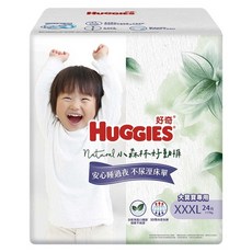 HUGGIES 好奇 小森林好動褲/尿布 17kg以上 39586, 超大號以上 (3XL), 24片