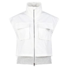 럭스골프 여성용 하이넥 스트링 포켓 레이어드 집업 베스트 OH25M502W