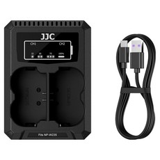 JJC 후지 NP W235 배터리 충전기 X-H2 GFX100RF GFX100SII X-S20 X-T5, 1개, DCH-W235TC
