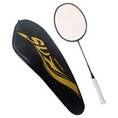 가와사키 SPEED ULTRA7 배드민턴 라켓, 1개, 퍼플(본품), 아처프로 오렌지(스트링)