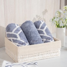 RoyalBergen 頂級鑽石光澤洗臉毛巾 180g 竹纖維, 4個, 灰色