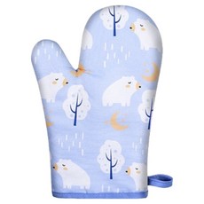 J&K 귀여운 실리콘 오븐 장갑 북극곰 오른손, 1개