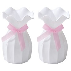 La Mer Blanc 北歐風格塑膠花瓶 2入