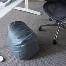 폴리몰리 PU 에그 풋스툴 빈백 발받침대, 다크 라군