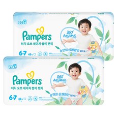 팸퍼스 2026 터치 오브 네이처 썸머 팬티형 기저귀 남여공용, 96매, 6단계