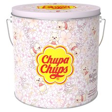 Chupa Chups 加倍佳 鐵罐小熊維尼版棒棒糖 100入, 1.1kg, 1個