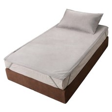 SERVINNO BEDDING 絲薇諾 3D華夫格涼感床蓆, 灰色, 床墊 + 枕套