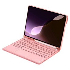 DTAudio 聆翔 iPad磁吸式藍牙鍵盤保護套 9吋, 粉色, 1個, BKP-9-P