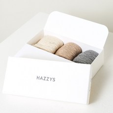 헤지스 여성용 짜임패턴 면혼방 단목양말 3켤레