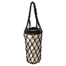 리빙사냥 밀크티 커피컵 그물 커버, 블랙, 1개