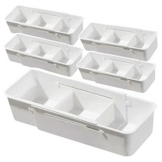 길이조절 칸막이분리 수납 슬림 정리함, 5개