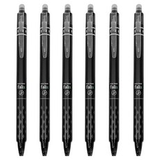 리드홈 틀려도 괜찮아 지워지는 볼펜 0.5mm, 블랙, 6개