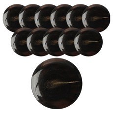 동대문단추왕 유광 바둑알 108 단추 15mm, 다크브라운 48, 12개