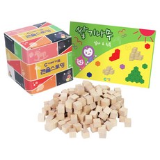 GabeFamily Keunsol 原木堆疊積木 1cm 200p + 收納盒 + 迷你書套組 KS0122