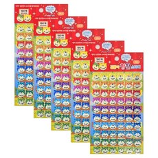 칭찬스티커 곰돌이 3p, 혼합색상, 5개