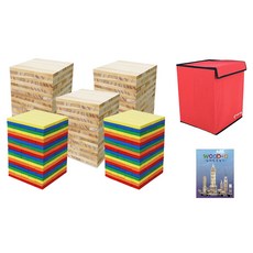 가베가족 큰솔카프라 원목 300p + 칼라 200p + 예제집 + 가방 세트 KS1318, 혼합색상, 1개