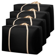 Ilsanggongsik 搬家棉被收納袋 特大號, 4個, 黑色