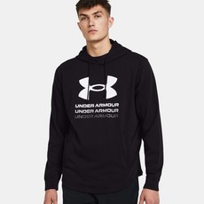 UNDER ARMOUR 安德瑪 男款 UA Rival Terry 圖案連帽衫 1386047