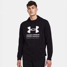 UNDER ARMOUR 安德瑪 男款 UA Rival Terry 圖案連帽衫 1386047-001