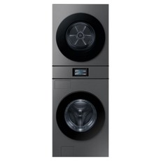 삼성전자 Bespoke AI 원바디 세탁기 + 건조기 세트 25kg 22kg 방문설치, WH90F2522AAHS, 다크스틸