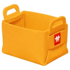 아리아띠 다용도 접이식 펠트 바구니, 옐로우, 1개