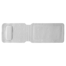 코다치프 욕조 미끄럼방지 두꺼운 목욕 매트 쿠션 목욕패드배게 등받이형 127 x 36 cm, 화이트, 1개