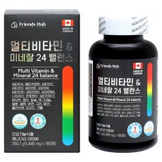 Friends Hub 綜合維他命 & 礦物質 24 平衡 260.1g, 1個, 180錠