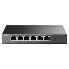 tp-link 6埠 10/100Mbps 商用桌上型交換器 RJ-45(PoE+) 4埠 + RJ-45 2埠, 1個, TL-SF1006P v4