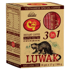 越南 C7 盧旺威茲即溶咖啡, 1個, 18入, 17g