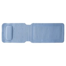 코다치프 욕조 미끄럼방지 두꺼운 목욕 매트 쿠션 목욕패드배게 등받이형 127 x 36 cm, 블루, 1개