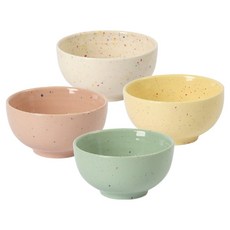 베로나 루체 대접 4종 세트 A, IVORY, YELLOW, PINK, GREEN, 1세트