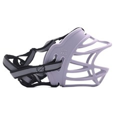 요런개 강아지 통풍성 유연한 입마개 XS, 02 라이트 그레이, 1개