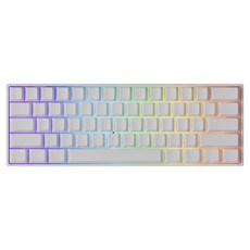 AKKO MONSGEEK FUN60 Pro HE 자석축 기계식 유선 텐키리스 키보드, WHITE, 마그네틱축(자석축)