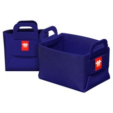 아리아띠 다용도 접이식 펠트 바구니, 블루, 2개