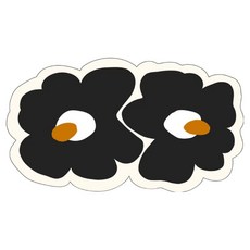 코다치프 플라워 규조토 흡수 빠른건조 미끄럼방지 욕실 발매트, 블랙데이지, 1개