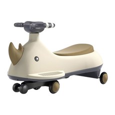 Nuby 小犀牛平衡扭扭車, 咖色, 1個