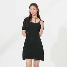 플라스틱아일랜드 스퀘어넥 플레어 니트 원피스 PR2KO561