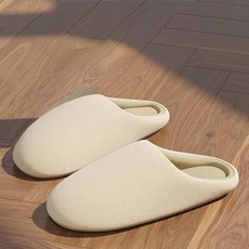 아트조이 가죽 홈슈즈 슬리퍼 편한실내화, 베이지, 1개